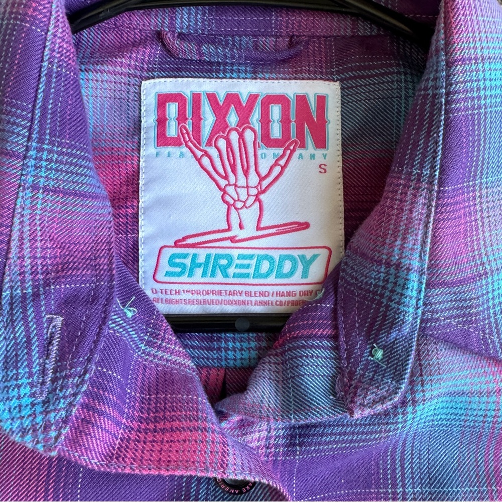 DIXXON x Shreddy Limited Edition Plaid Shirt Womens Purple and Pink - Picture 3 of 12
